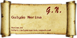 Gulyás Nerina névjegykártya