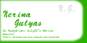 nerina gulyas business card